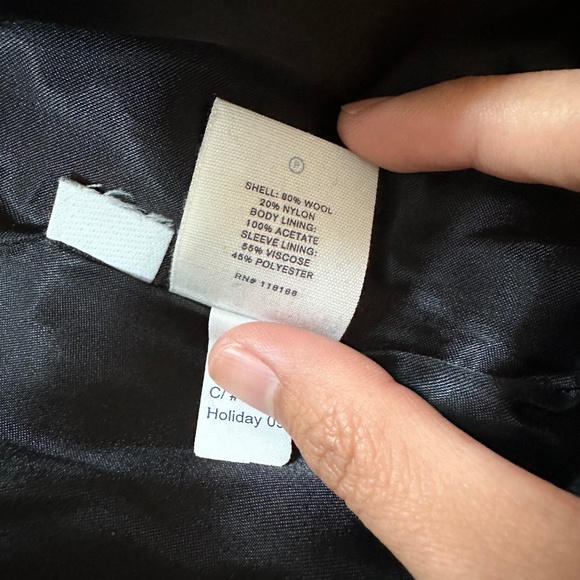 Martin+Osa Grey Wool Peacoat, Size S - Picture 2 of 4